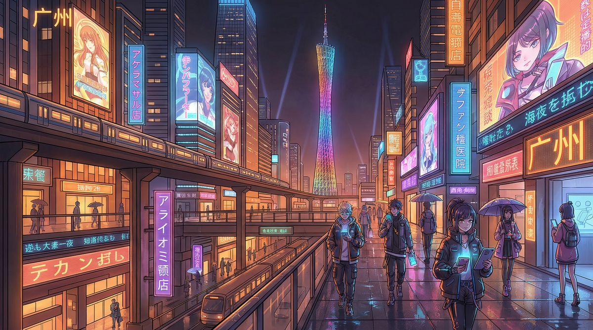 麻豆动漫-广州动漫城夜景